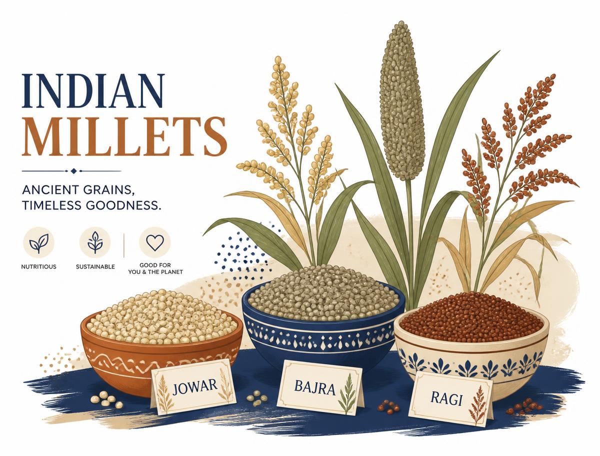 Indian millets — jowar, bajra and ragi
